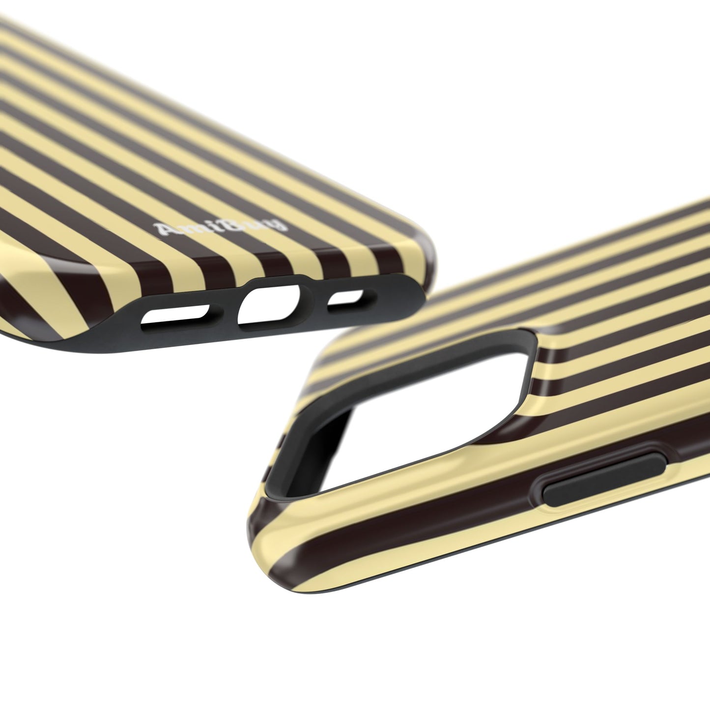 Striped Retro Phone Case — Magnetic Impact-Resistant