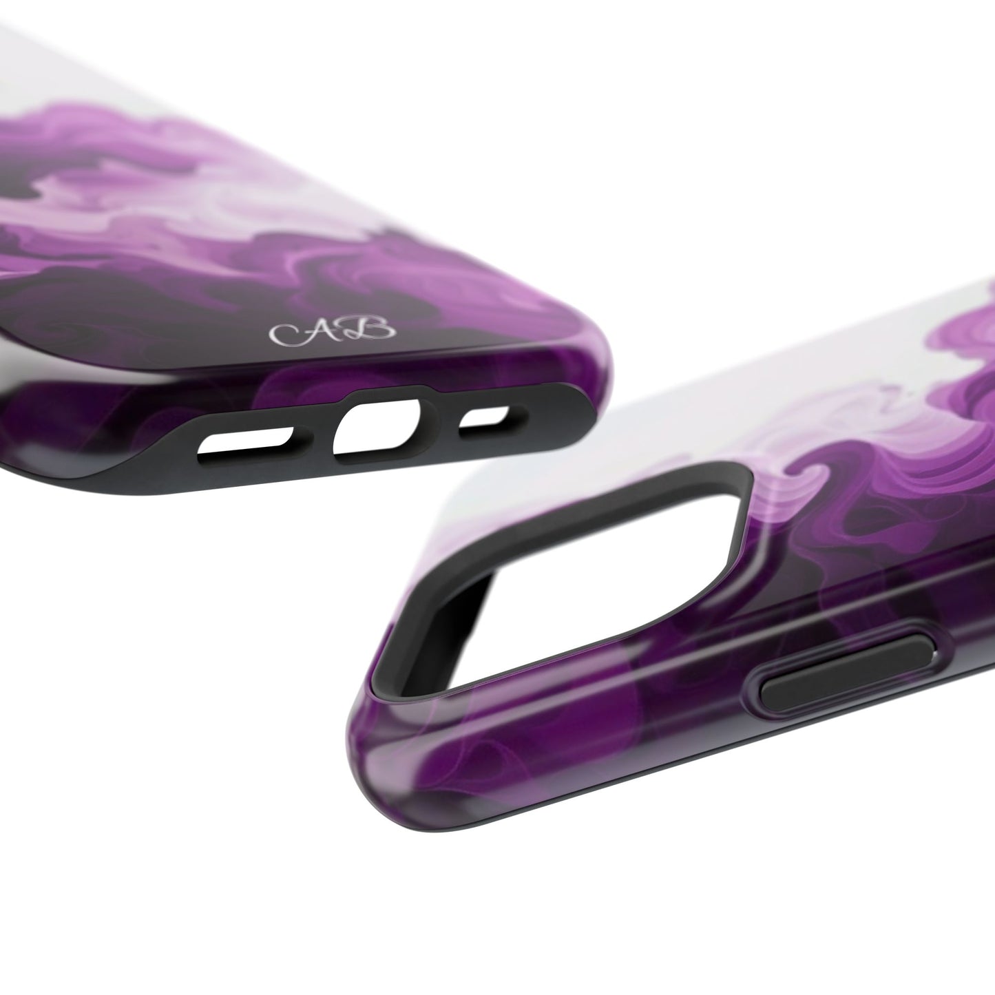 Purple Marble Smoke Phone Case — Magnetic Impact-Resistant