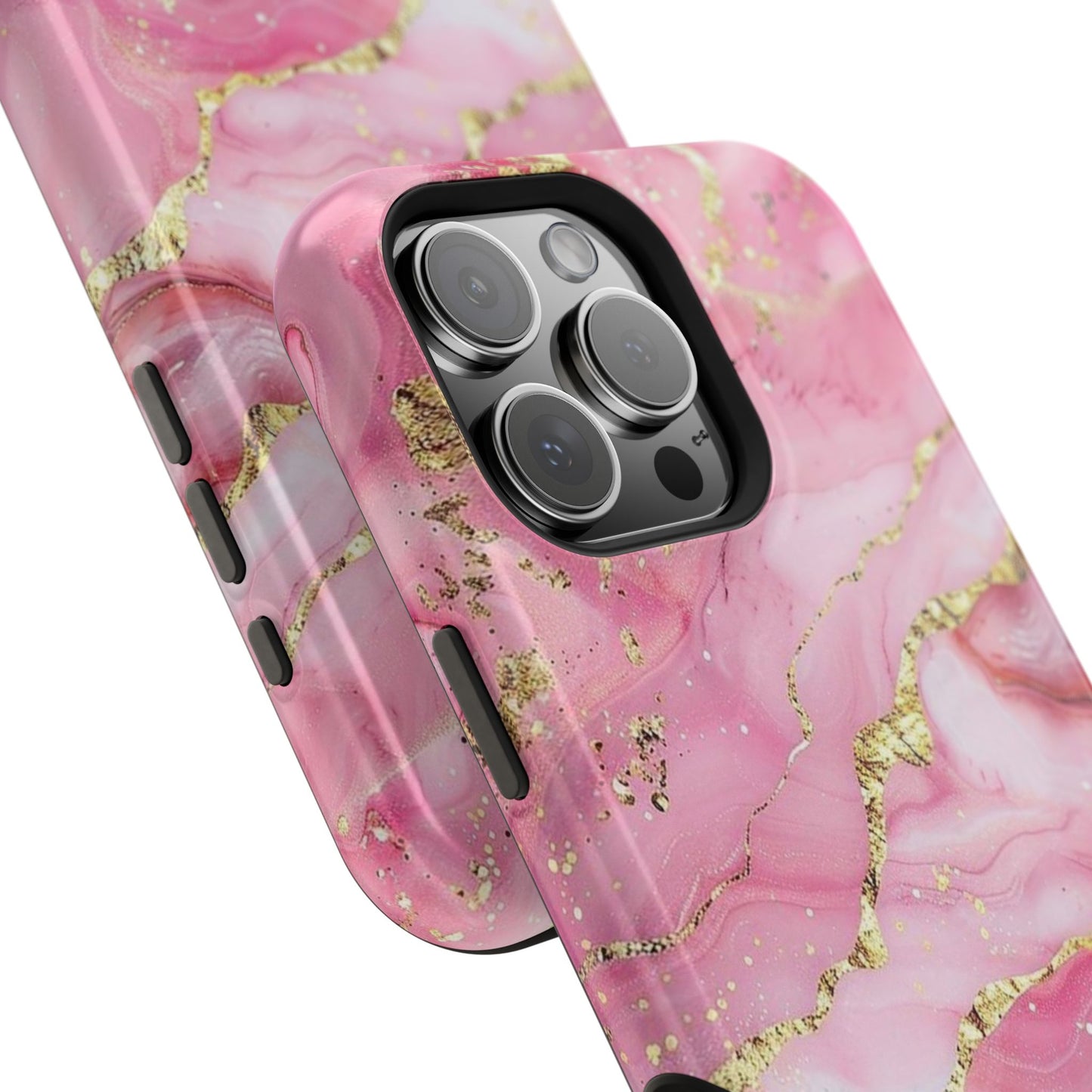 Pink Gold Marble Magnetic Impact-Resistant Phone Case