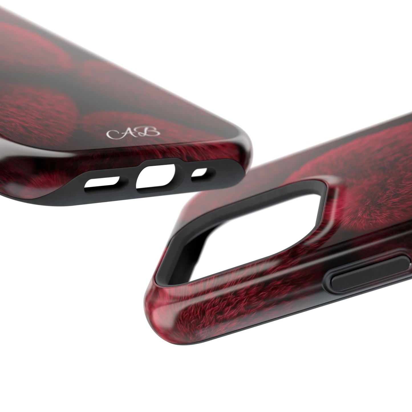 Magnetic Impact-Resistant Case — Plush Red Hearts Phone Cover