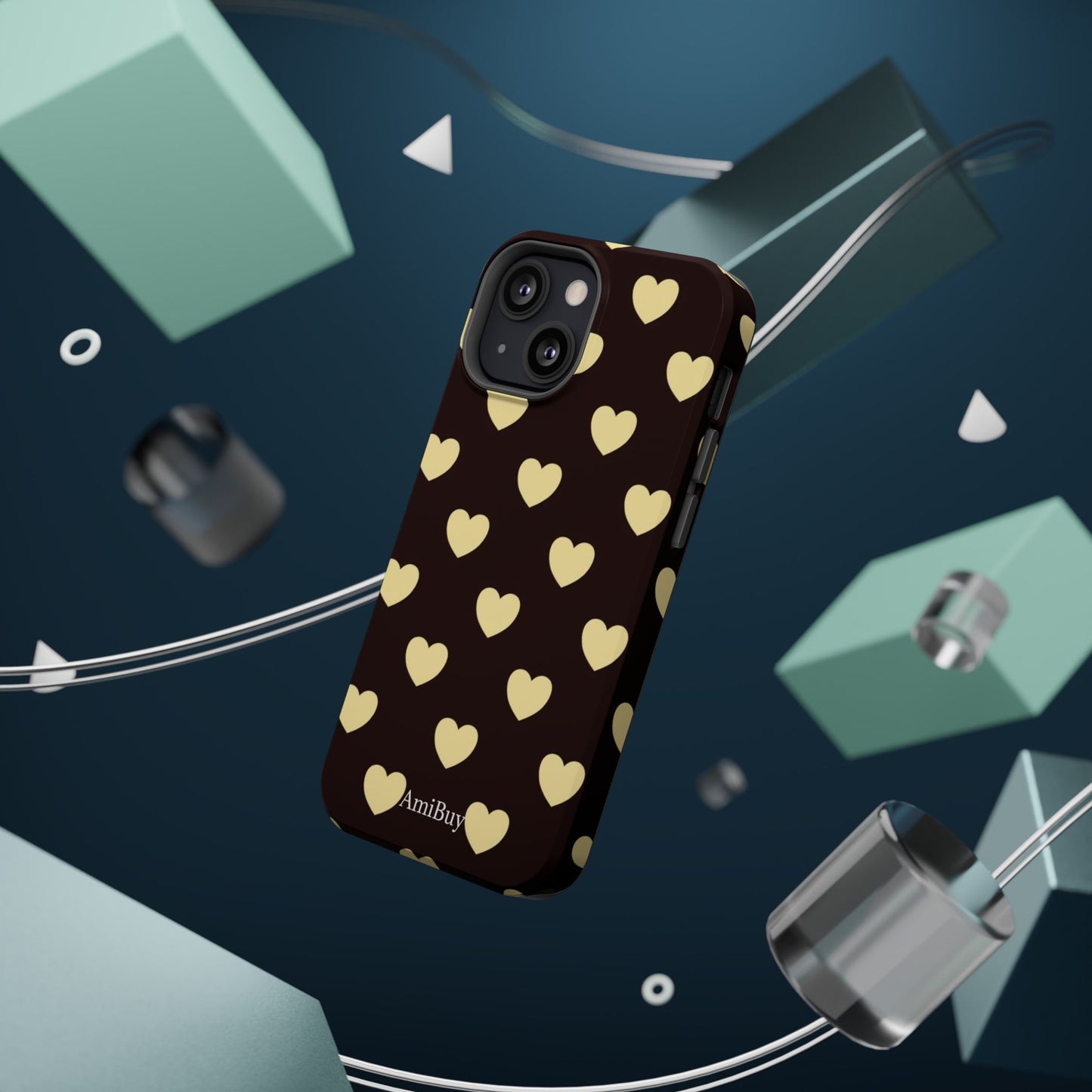 Heart Pattern Magnetic Impact-Resistant Phone Case