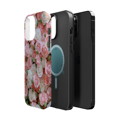 Floral Rose Pattern Magnetic Impact-Resistant Phone Case