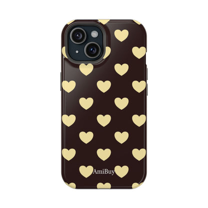 Heart Pattern Magnetic Impact-Resistant Phone Case