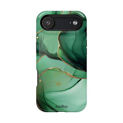 Green Marble Magnetic Impact-Resistant Phone Case