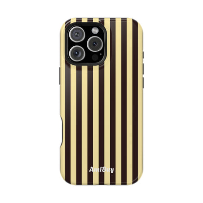 Striped Retro Phone Case — Magnetic Impact-Resistant