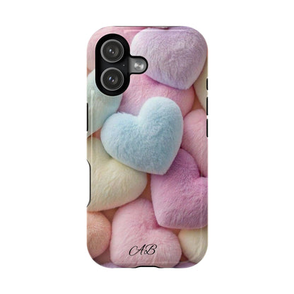 Pastel Heart Pattern Magnetic Impact-Resistant Phone Case