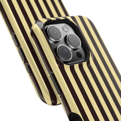 Striped Retro Phone Case — Magnetic Impact-Resistant