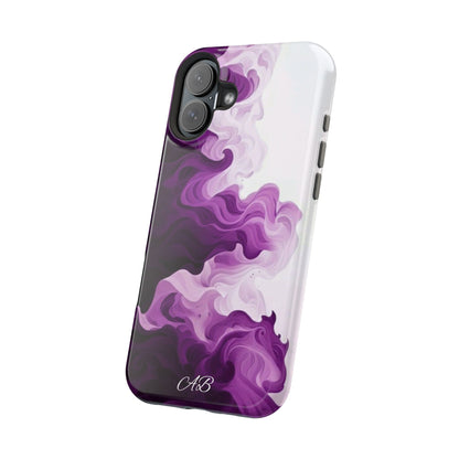 Purple Marble Smoke Phone Case — Magnetic Impact-Resistant