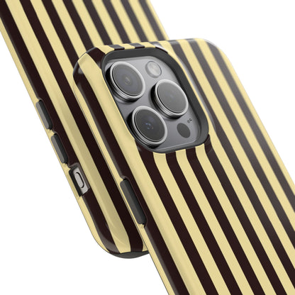 Striped Retro Phone Case — Magnetic Impact-Resistant