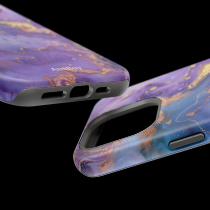 Purple Marble Magnetic Impact-Resistant Phone Case