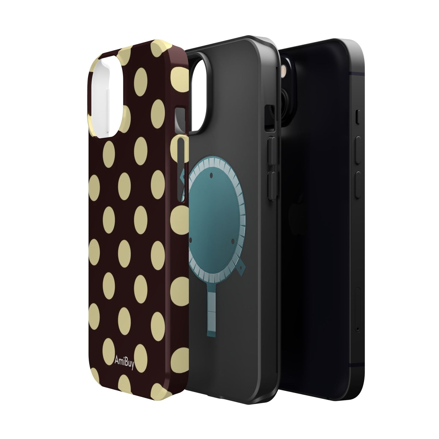 Polka Dot Magnetic Impact Phone Case — Protective Stylish Phone Cover