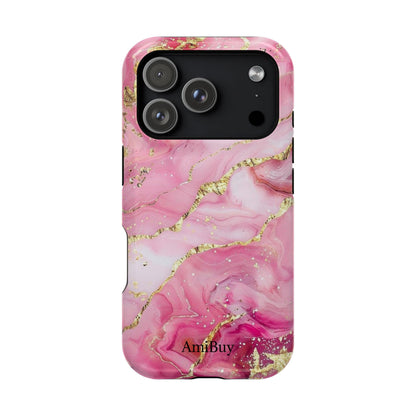 Pink Gold Marble Magnetic Impact-Resistant Phone Case