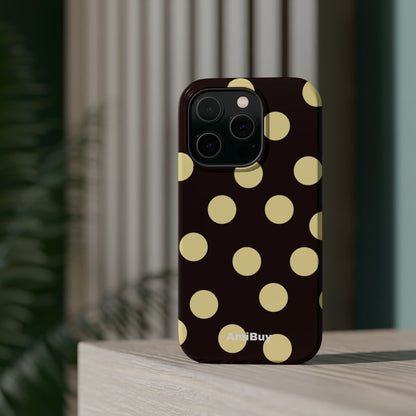 Polka Dot Magnetic Impact Phone Case — Protective iPhone Cover