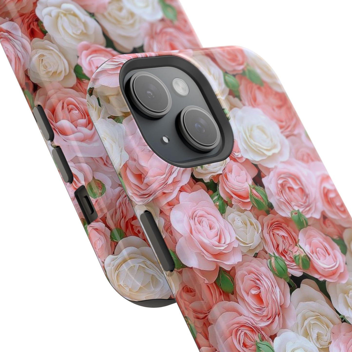 Floral Rose Pattern Magnetic Impact-Resistant Phone Case