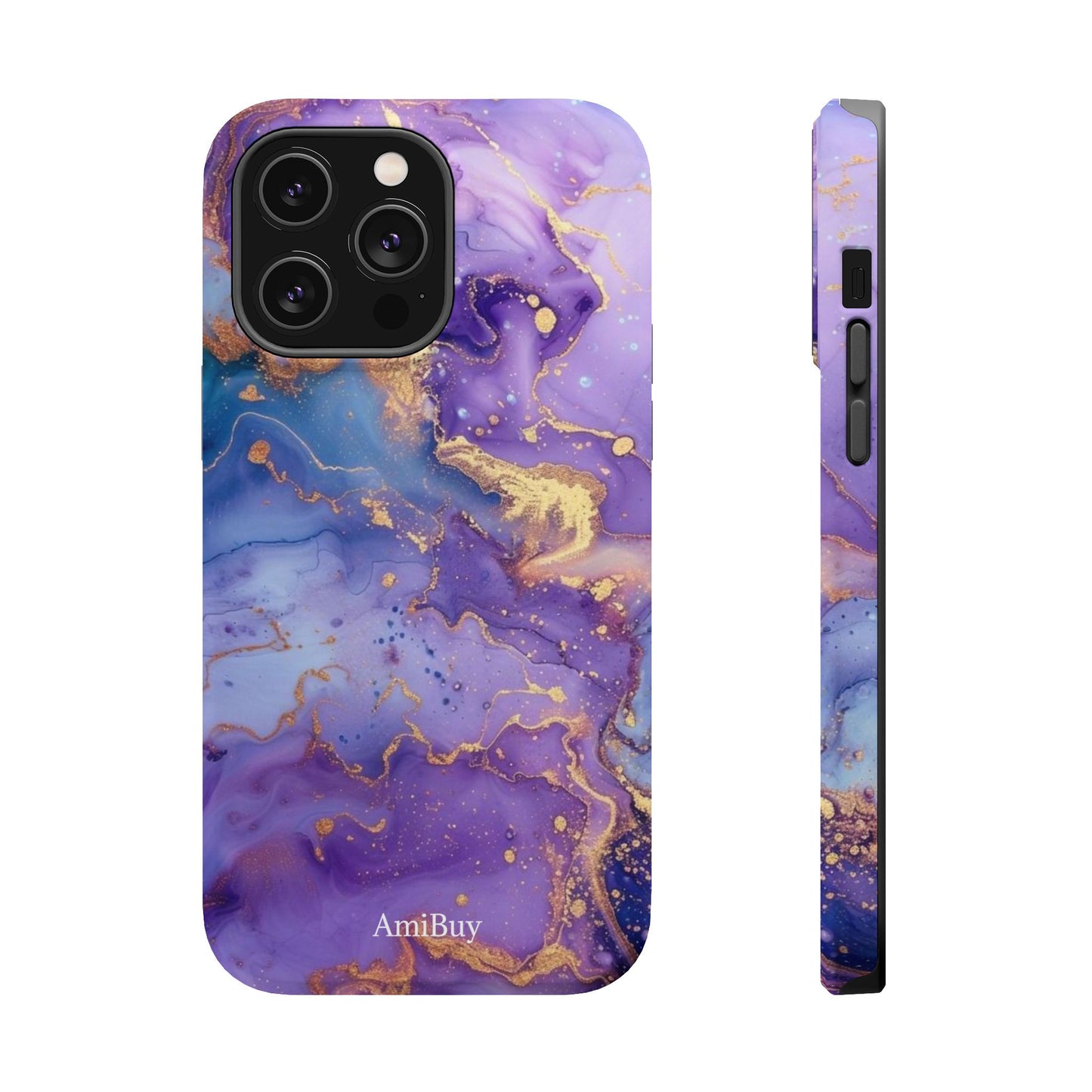 Purple Marble Magnetic Impact-Resistant Phone Case
