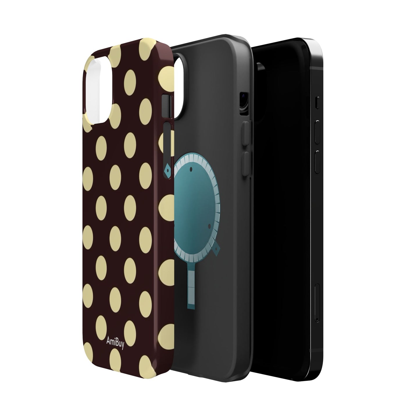 Polka Dot Magnetic Impact Phone Case — Protective Stylish Phone Cover
