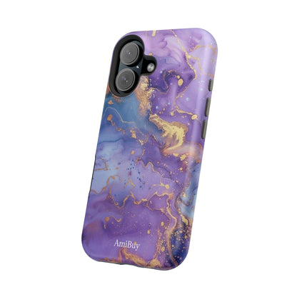 Purple Marble Magnetic Impact-Resistant Phone Case