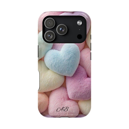 Pastel Heart Pattern Magnetic Impact-Resistant Phone Case