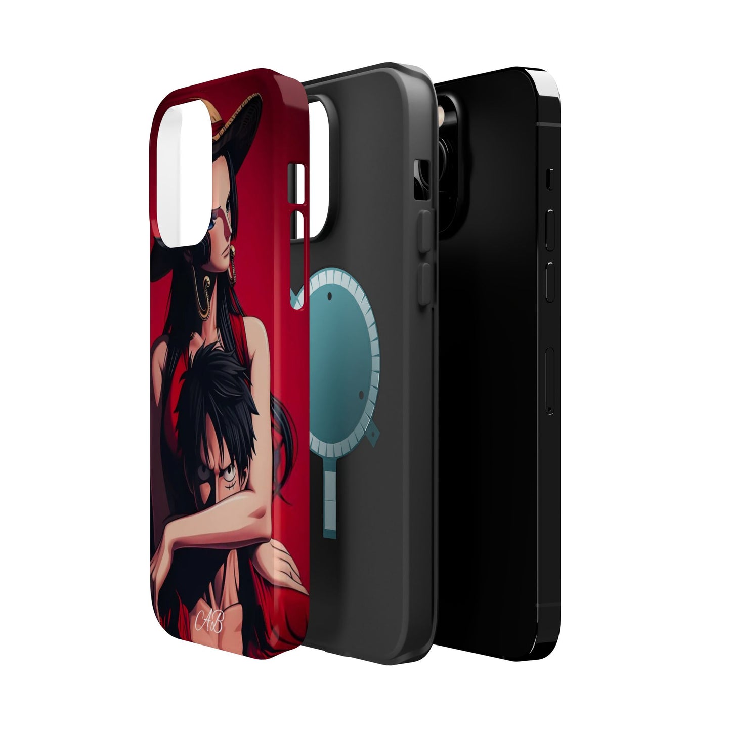 Anime Straw Hat Couple Magnetic Impact-Resistant Phone Case