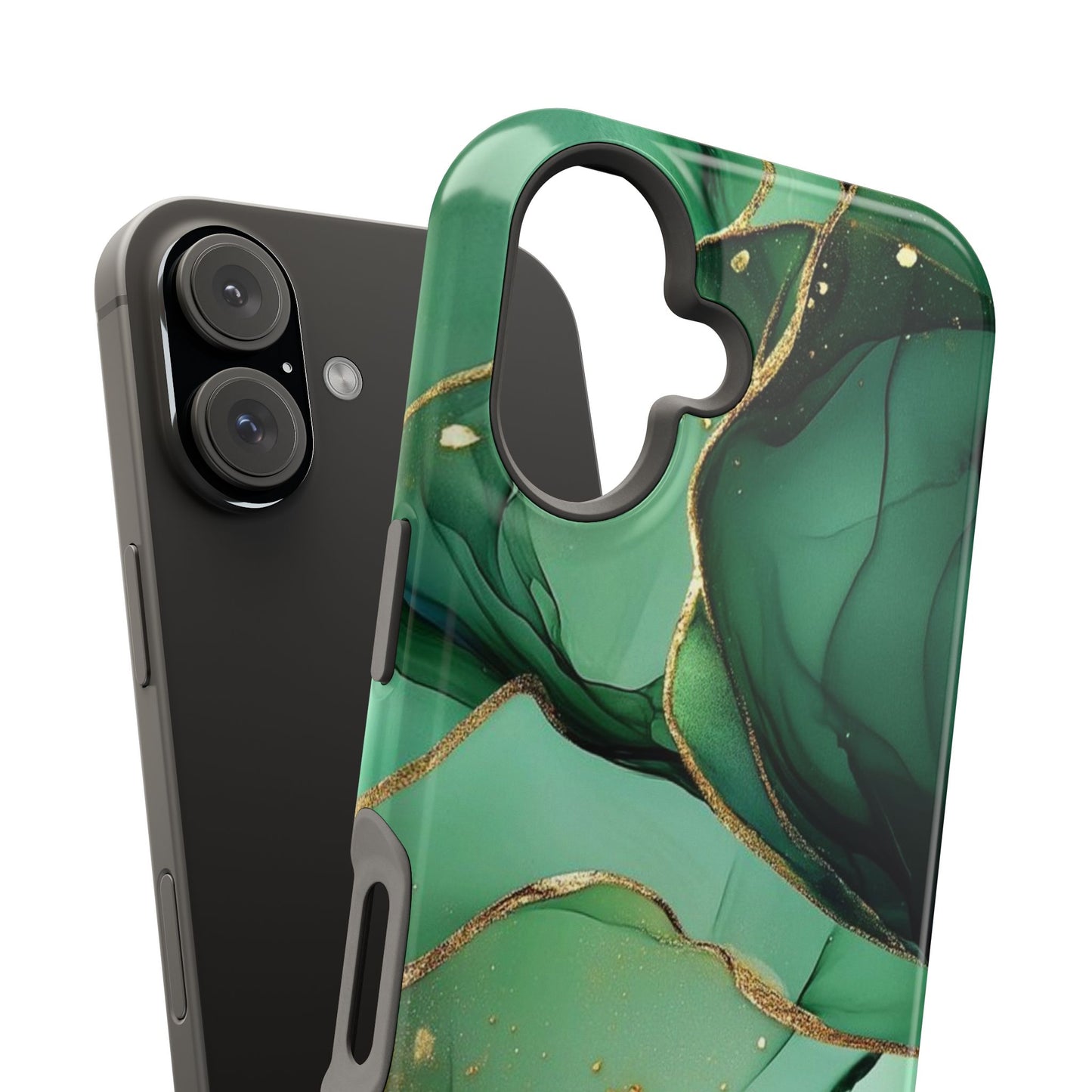 Green Marble Magnetic Impact-Resistant Phone Case