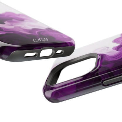 Purple Marble Smoke Phone Case — Magnetic Impact-Resistant