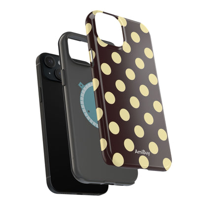 Polka Dot Magnetic Impact Phone Case — Protective Stylish Phone Cover