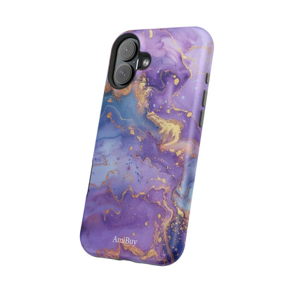 Purple Marble Magnetic Impact-Resistant Phone Case