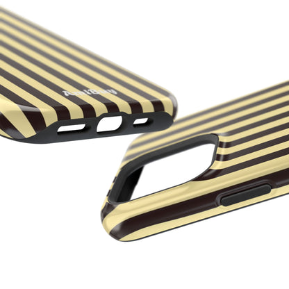 Striped Retro Phone Case — Magnetic Impact-Resistant