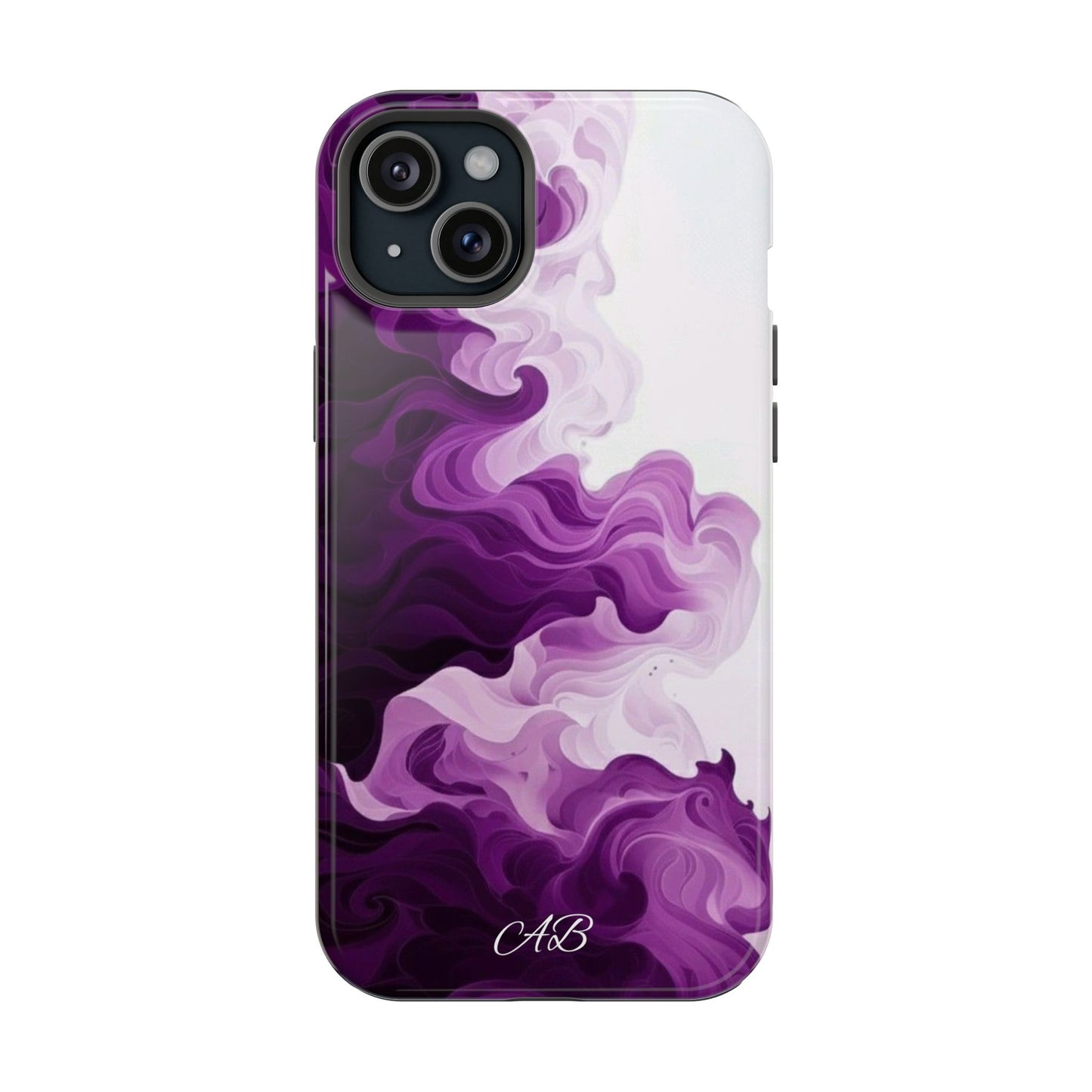 Purple Marble Smoke Phone Case — Magnetic Impact-Resistant