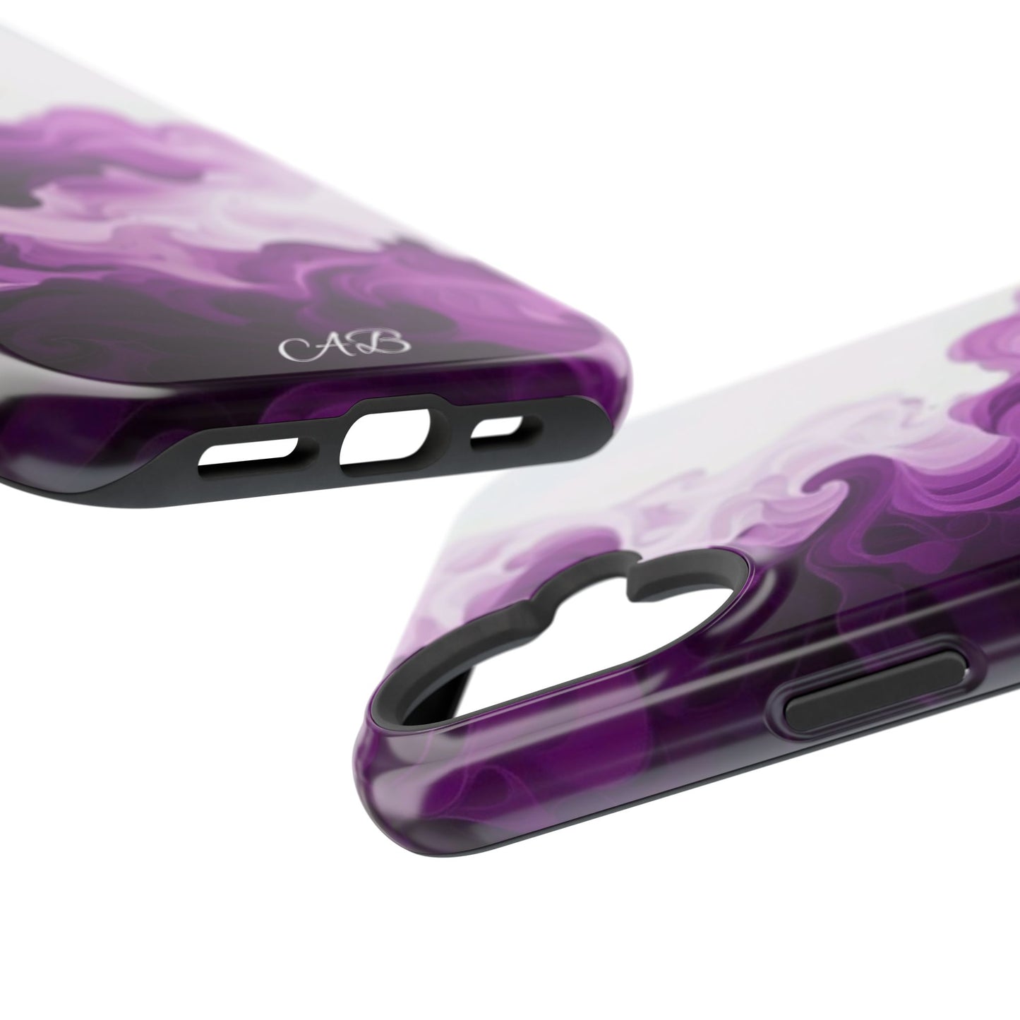 Purple Marble Smoke Phone Case — Magnetic Impact-Resistant