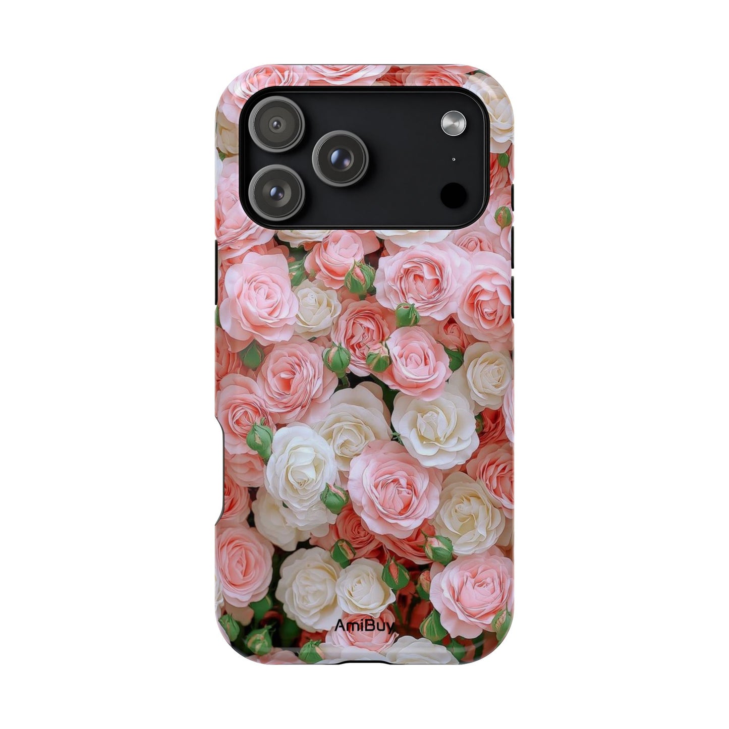Floral Rose Pattern Magnetic Impact-Resistant Phone Case