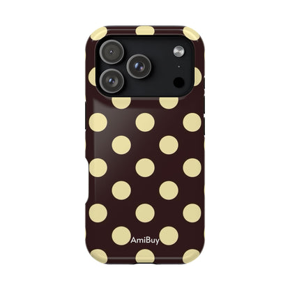 Polka Dot Magnetic Impact Phone Case — Protective Stylish Phone Cover