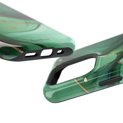 Green Marble Magnetic Impact-Resistant Phone Case