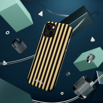 Striped Retro Phone Case — Magnetic Impact-Resistant