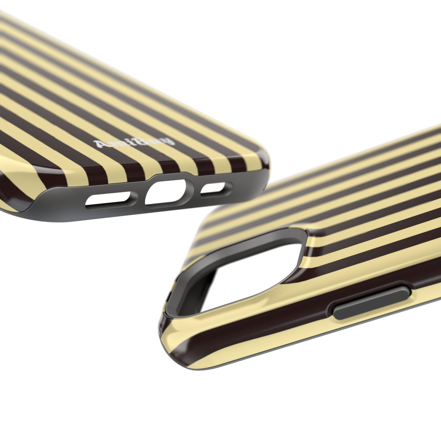 Striped Retro Phone Case — Magnetic Impact-Resistant