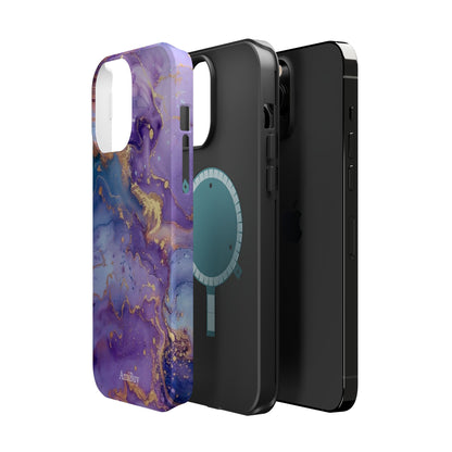 Purple Marble Magnetic Impact-Resistant Phone Case