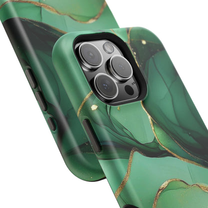 Green Marble Magnetic Impact-Resistant Phone Case
