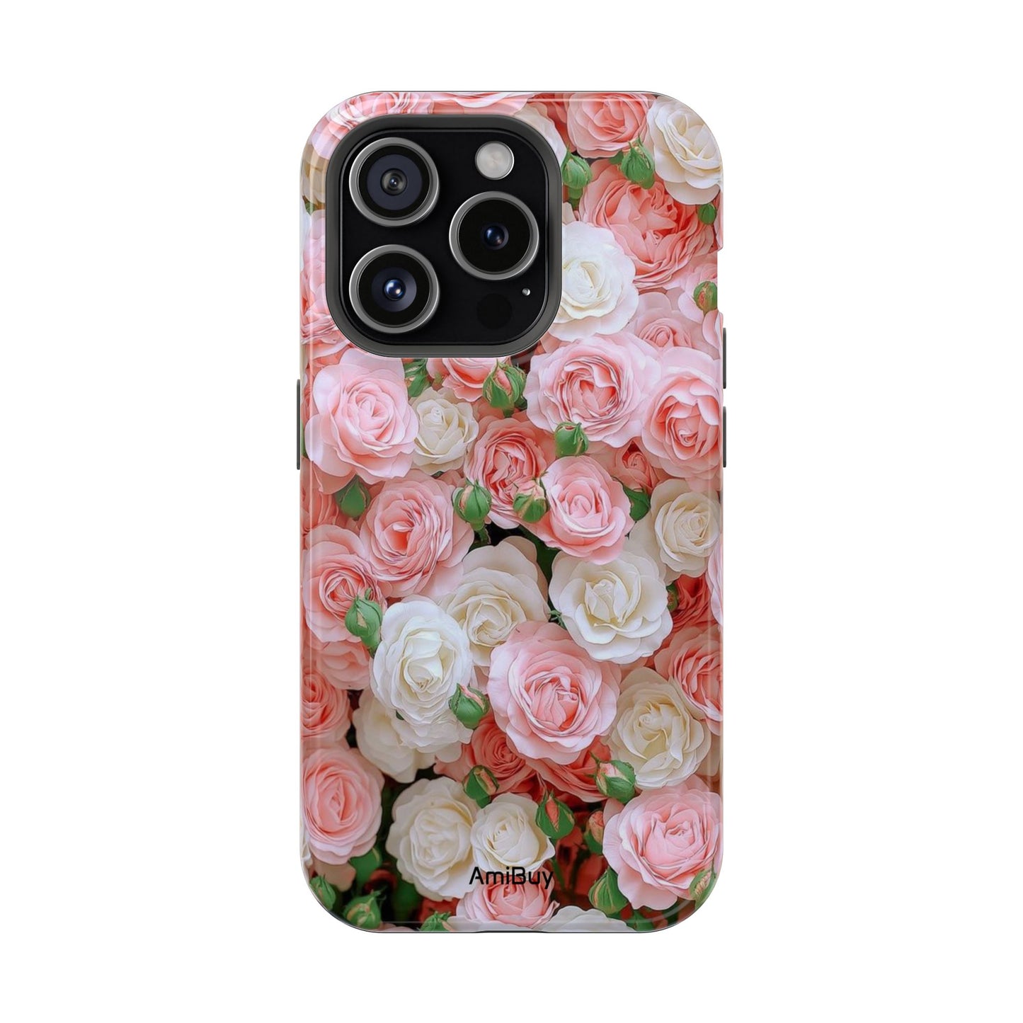 Floral Rose Pattern Magnetic Impact-Resistant Phone Case