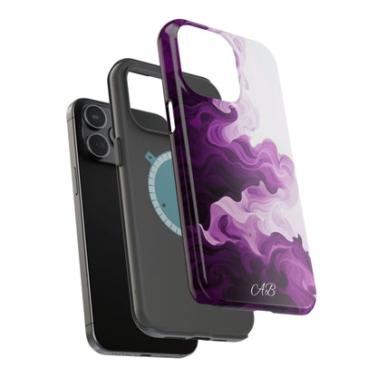 Purple Marble Smoke Phone Case — Magnetic Impact-Resistant