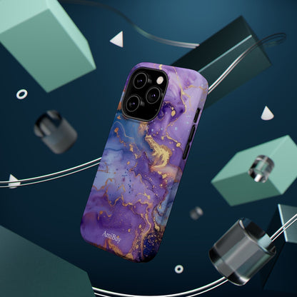 Purple Marble Magnetic Impact-Resistant Phone Case