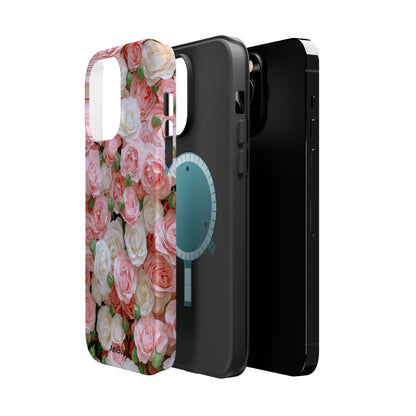 Floral Rose Pattern Magnetic Impact-Resistant Phone Case