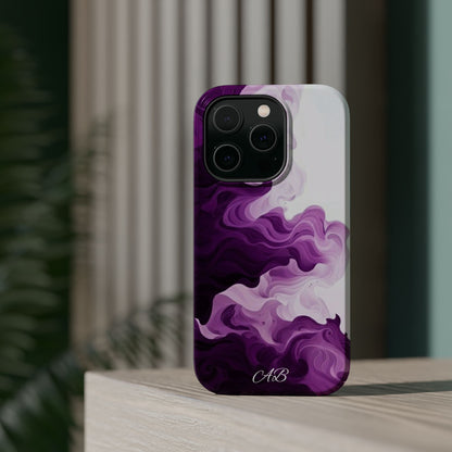Purple Marble Smoke Phone Case — Magnetic Impact-Resistant