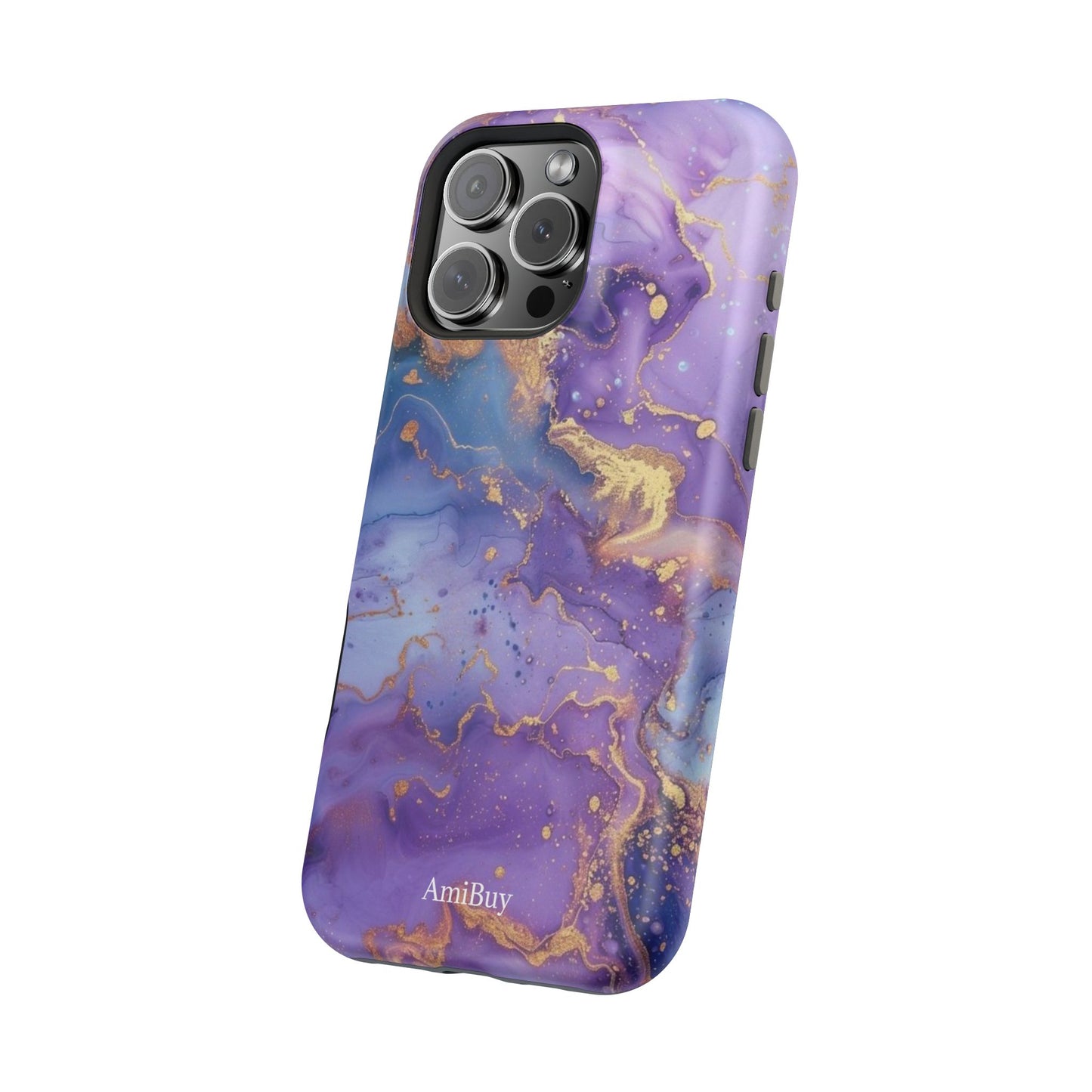 Purple Marble Magnetic Impact-Resistant Phone Case
