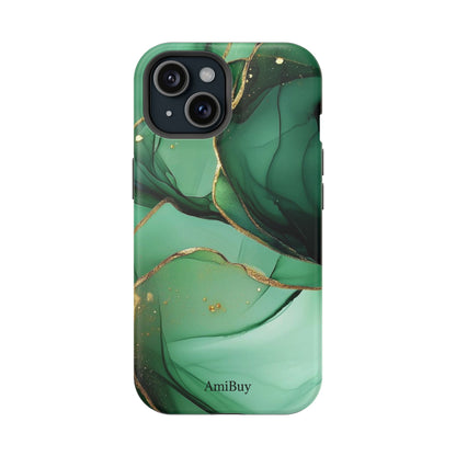 Green Marble Magnetic Impact-Resistant Phone Case