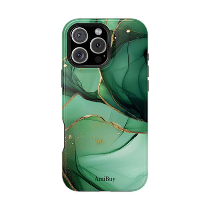Green Marble Magnetic Impact-Resistant Phone Case