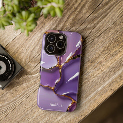 Purple Gold Marble Magnetic Impact-Resistant Phone Case