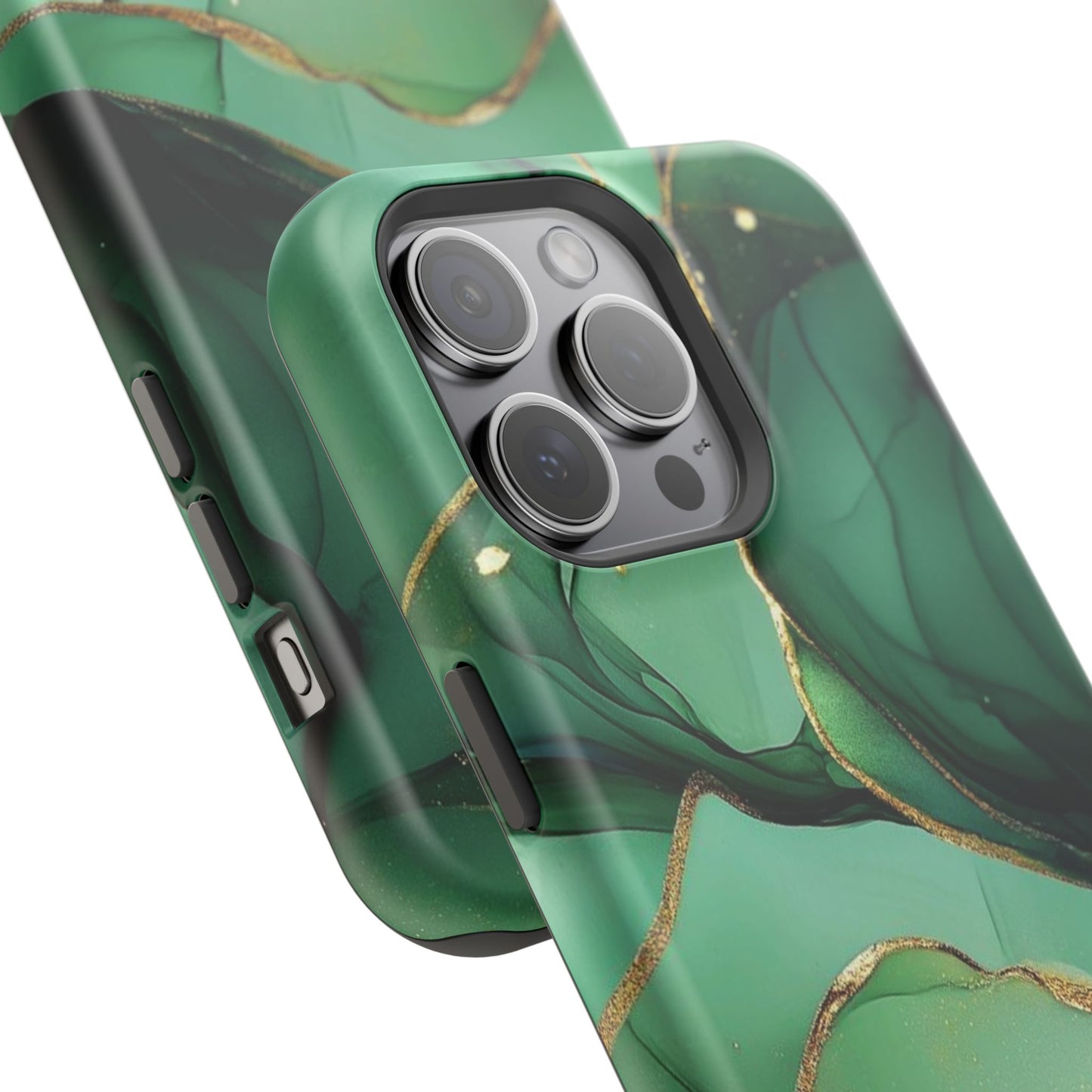 Green Marble Magnetic Impact-Resistant Phone Case