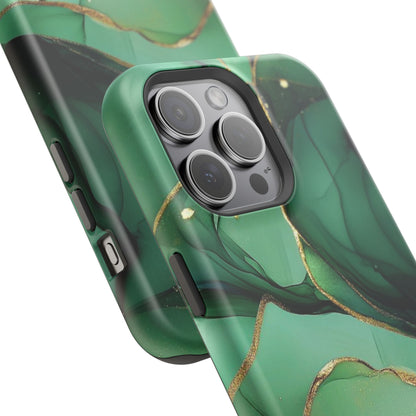 Green Marble Magnetic Impact-Resistant Phone Case