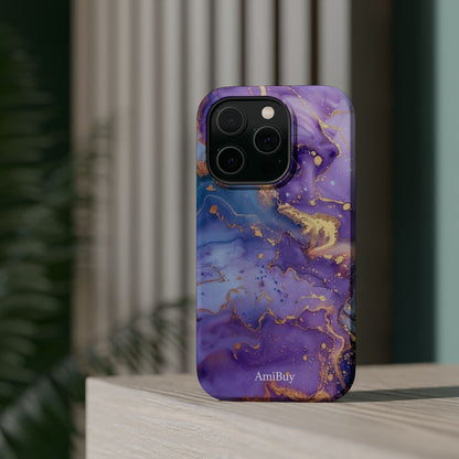 Purple Marble Magnetic Impact-Resistant Phone Case