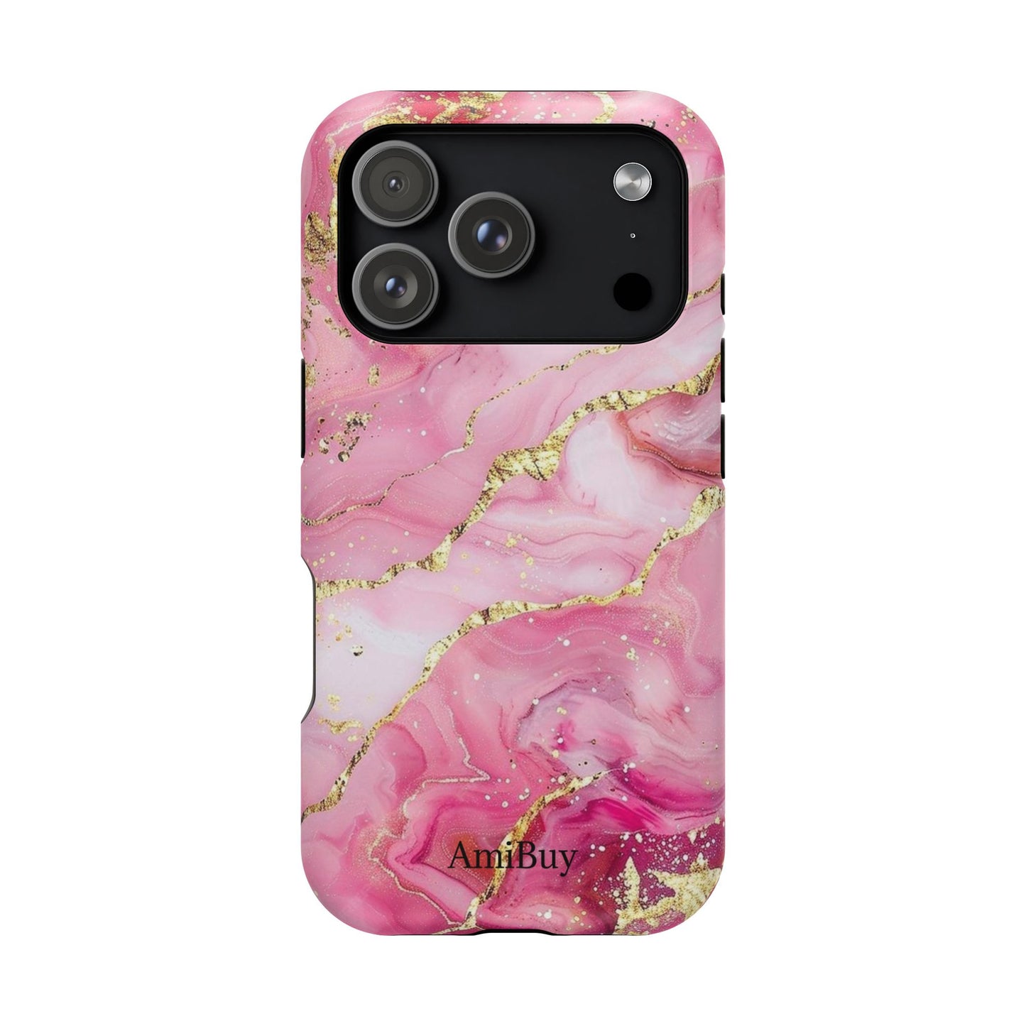 Pink Gold Marble Magnetic Impact-Resistant Phone Case